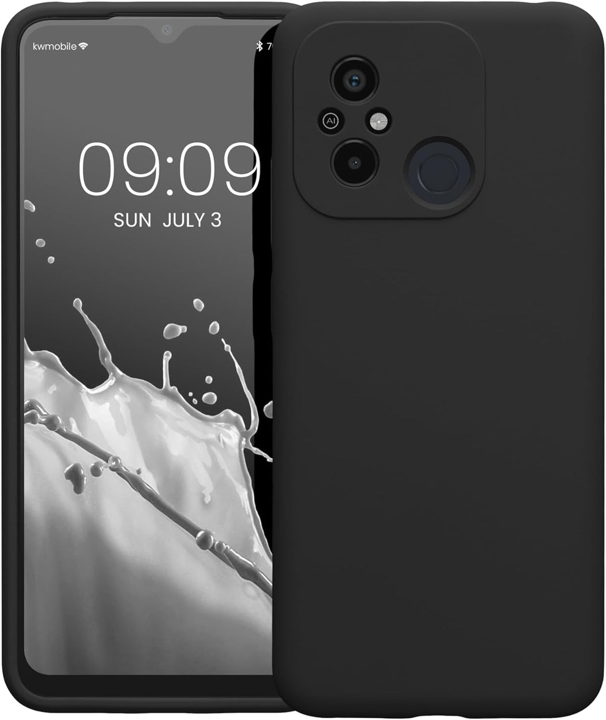 KWmobile Soft Flexible Rubber Cover - Θήκη Σιλικόνης Xiaomi Redmi 12C - Black (61263.01)