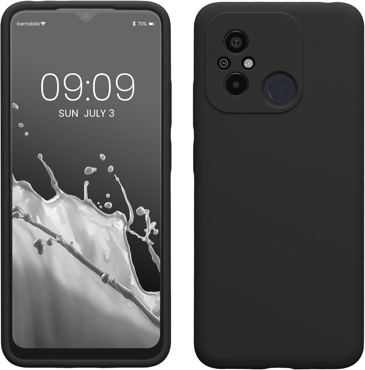 KWmobile Soft Flexible Rubber Cover - Θήκη Σιλικόνης Xiaomi Redmi 12C - Black (61263.01)
