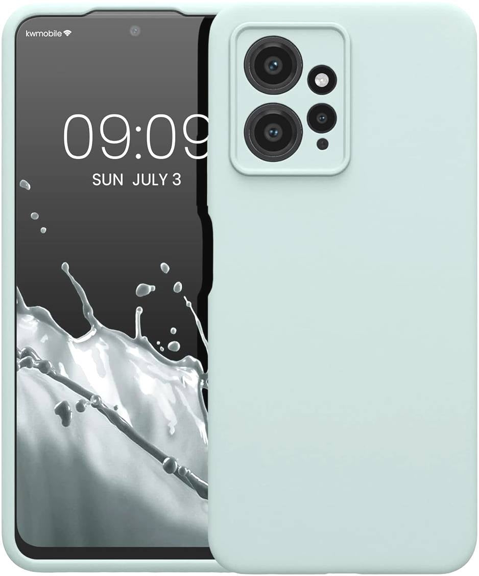 KWmobile Soft Flexible Rubber Cover - Θήκη Σιλικόνης Xiaomi Redmi Note 12 4G με Πλαίσιο Κάμερας - Cool Mint (61180.200)