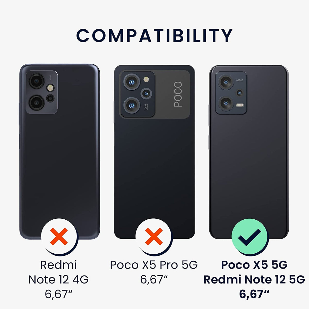KWmobile Soft Flexible Rubber Cover - Θήκη Σιλικόνης Xiaomi Redmi Note 12 5G / Poco X5 - Black (60889.01)