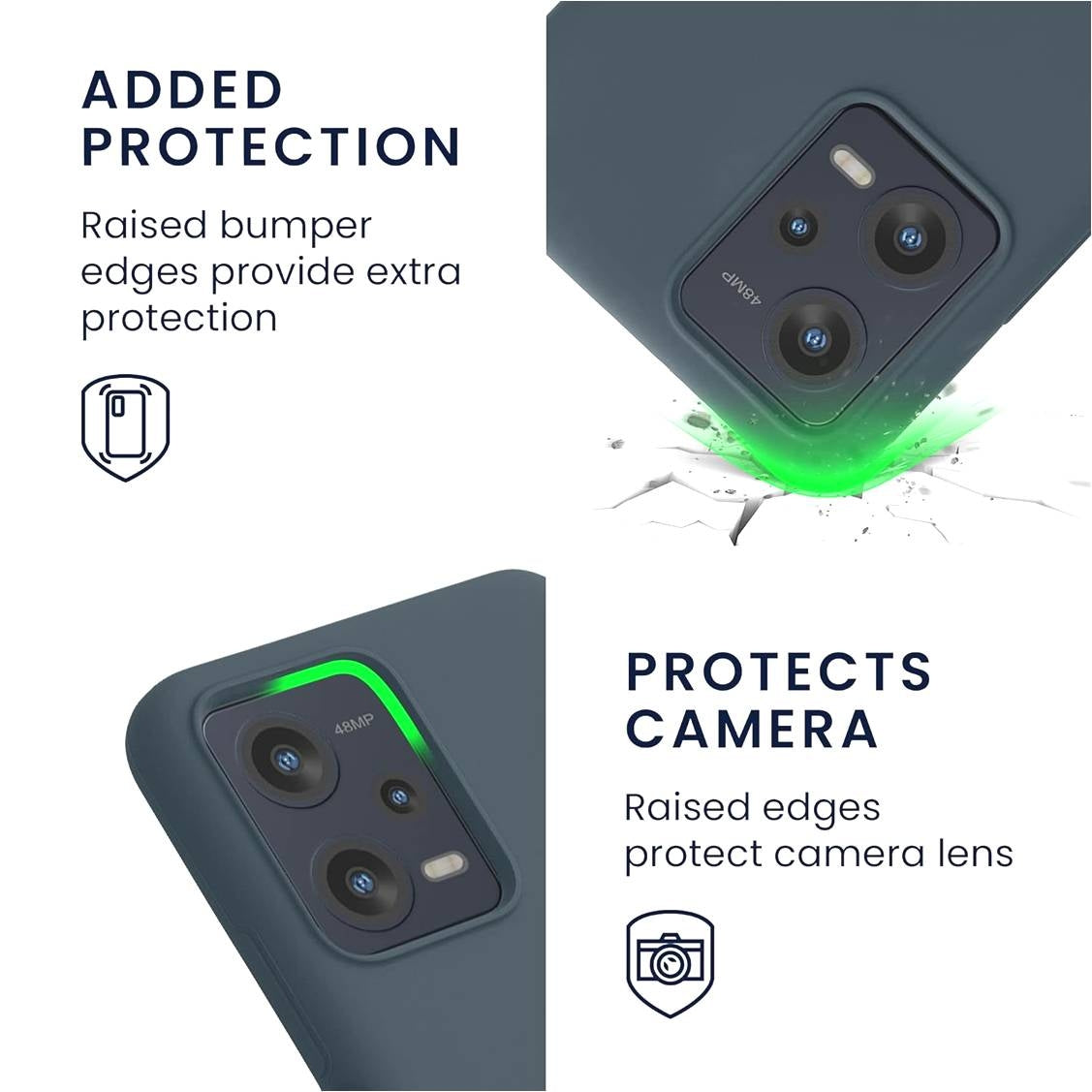 KWmobile Soft Flexible Rubber Cover - Θήκη Σιλικόνης Xiaomi Redmi Note 12 5G / Poco X5 - Dark Slate (60889.202)