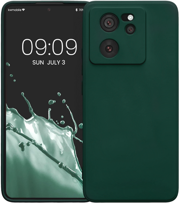 KWmobile Soft Slim Flexible Rubber Cover with Camera Protector - Θήκη Σιλικόνης Xiaomi 13T / 13T Pro με Πλαίσιο Κάμερας - Mos