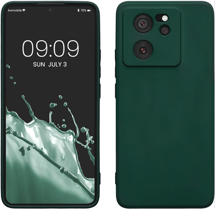 KWmobile Soft Slim Flexible Rubber Cover with Camera Protector - Θήκη Σιλικόνης Xiaomi 13T / 13T Pro με Πλαίσιο Κάμερας - Mos