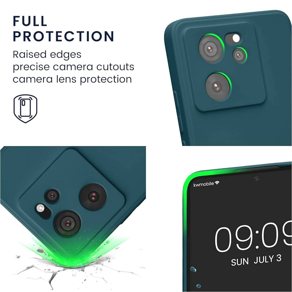 KWmobile Soft Slim Flexible Rubber Cover with Camera Protector - Θήκη Σιλικόνης Xiaomi 13T / 13T Pro με Πλαίσιο Κάμερας - Tea