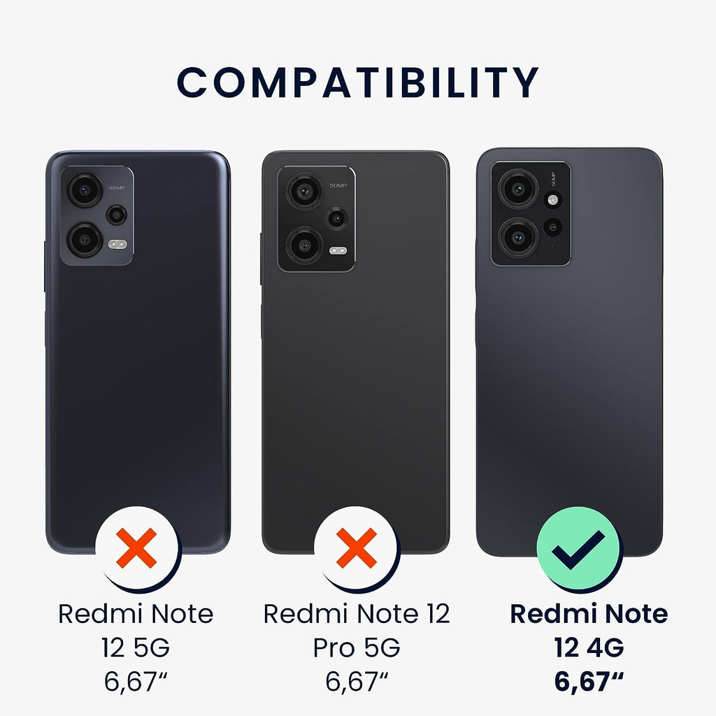 KWmobile Soft Slim Flexible Rubber Cover with Camera Protector - Θήκη Σιλικόνης Xiaomi Redmi Note 12 4G με Πλαίσιο Κάμερας - 