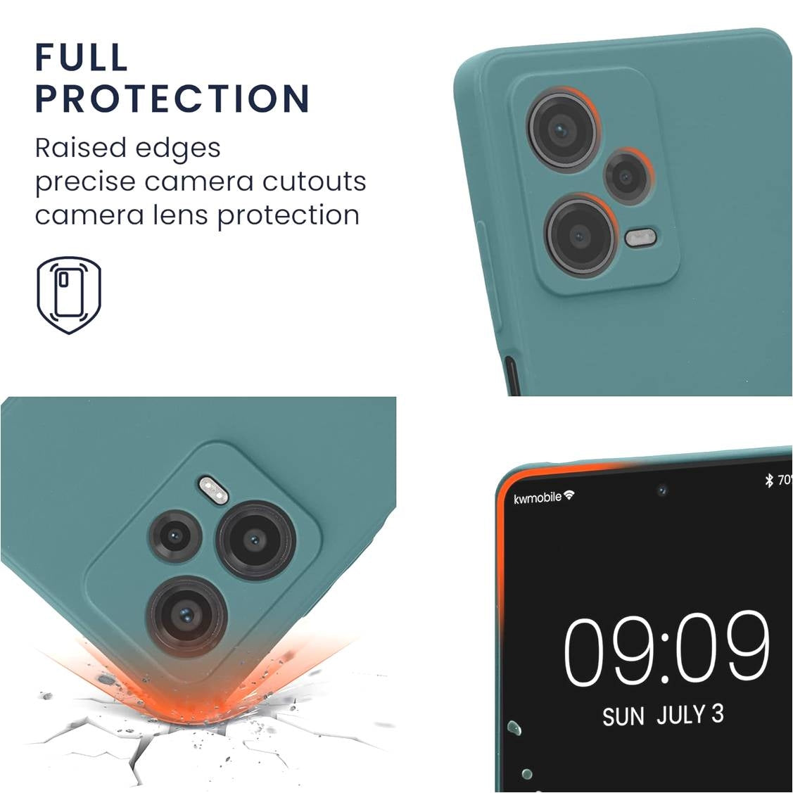 KWmobile Soft Slim Flexible Rubber Cover with Camera Protector - Θήκη Σιλικόνης Xiaomi Redmi Note 12 Pro Plus με Πλαίσιο Κάμε