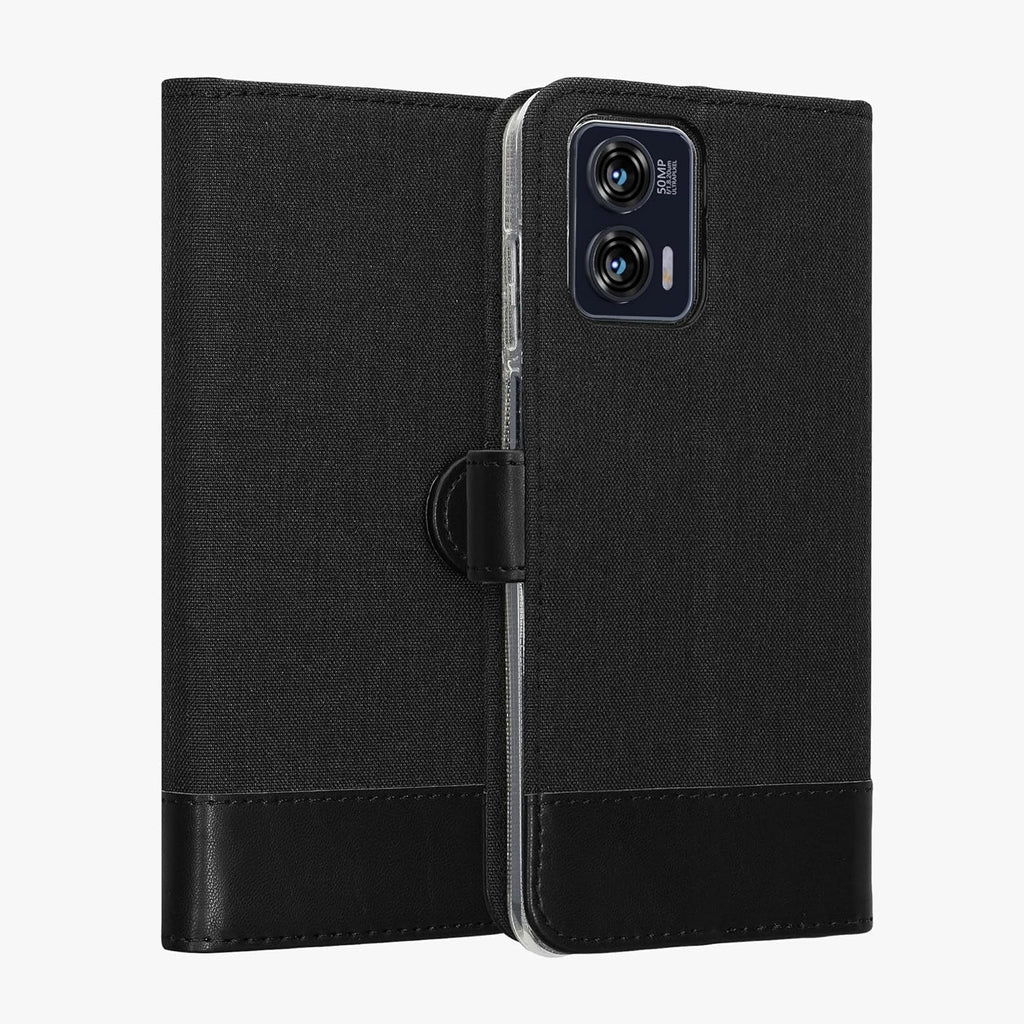 KWmobile Θήκη - Πορτοφόλι Motorola Moto G73 - Anthracite / Black (60833.73)