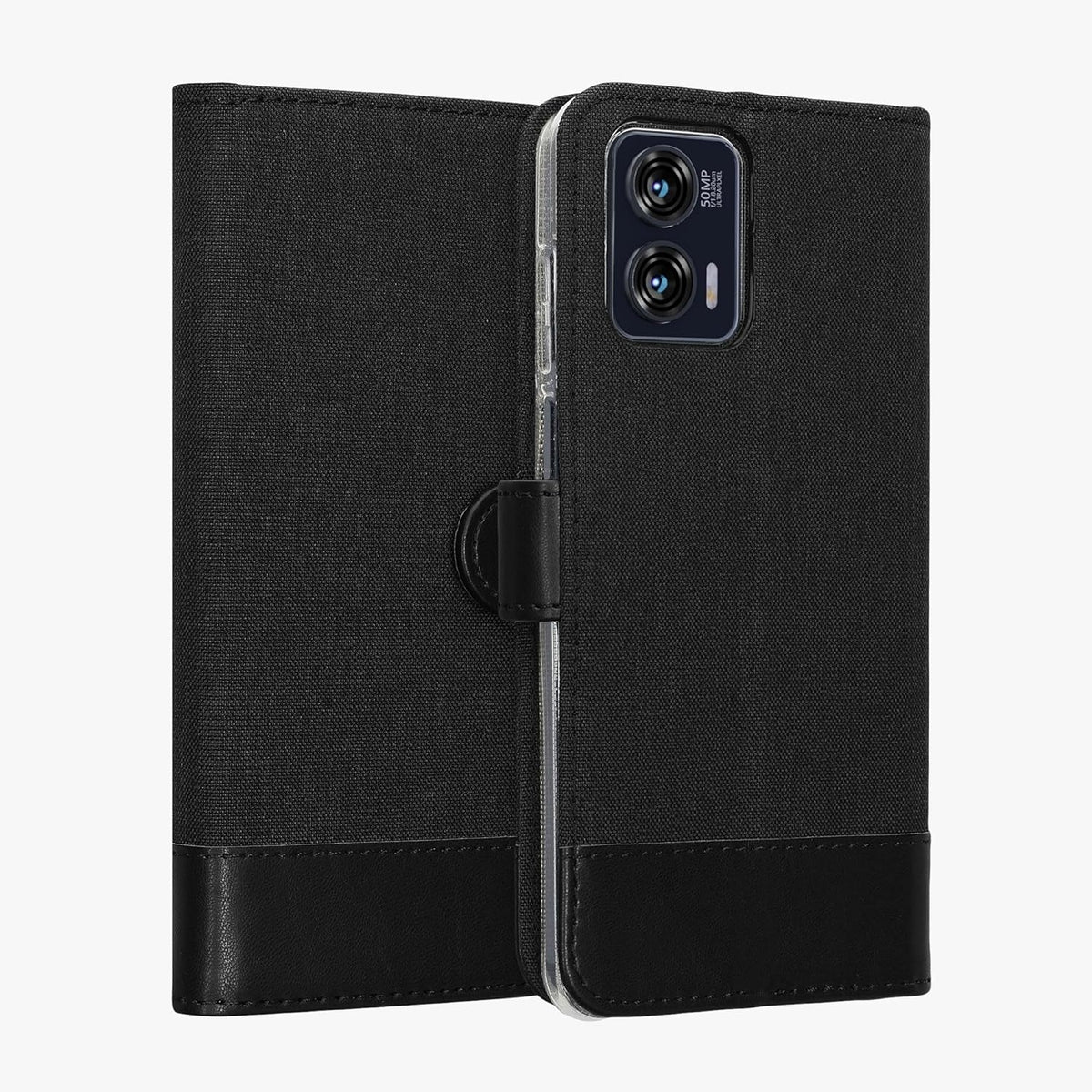 KWmobile Θήκη - Πορτοφόλι Motorola Moto G73 - Anthracite / Black (60833.73)