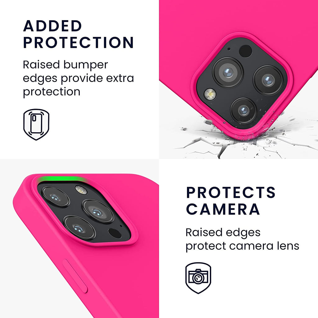 KWmobile Θήκη Σιλικόνης Apple iPhone 13 Pro Max - Soft Flexible Rubber Cover - Neon Pink (55975.77)