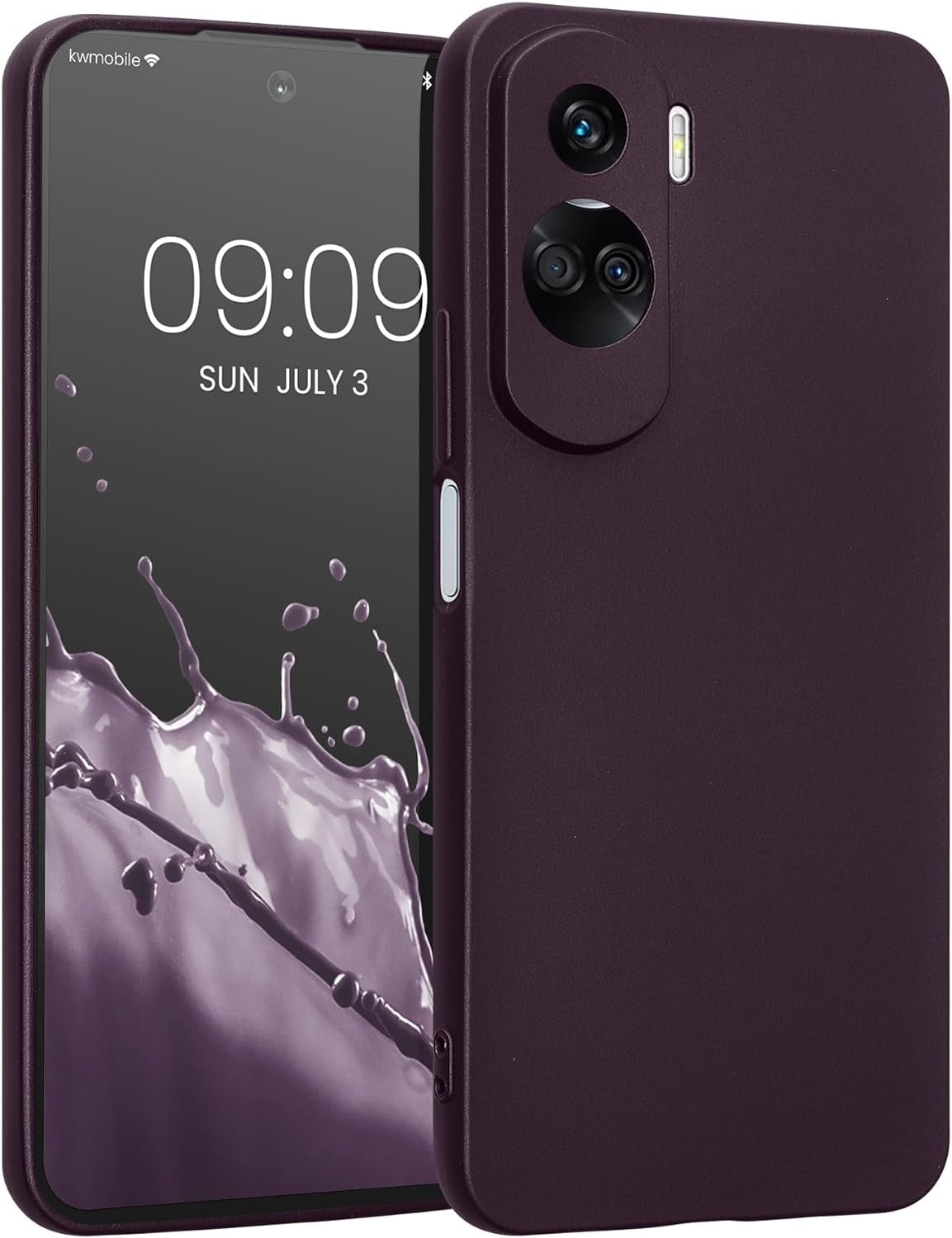 KWmobile Θήκη Σιλικόνης Honor 90 Lite με Πλαίσιο Κάμερας - Metallic Berry (61745.115)