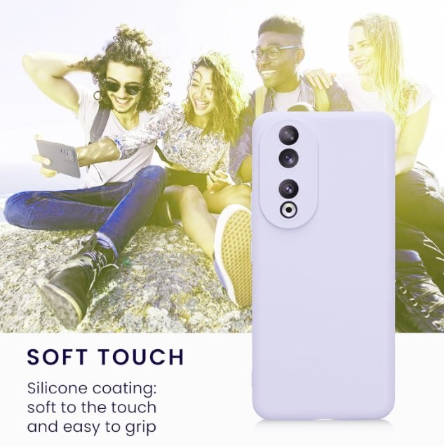 KWmobile Θήκη Σιλικόνης Honor 90 με Πλαίσιο Κάμερας - Lavender (61742.108)