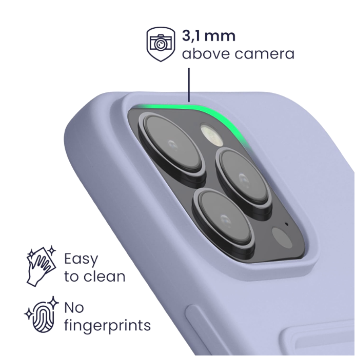 Θήκη Apple iPhone 15 Pro Max - KWmobile Σιλικόνης με Υποδοχή για Κάρτα - Lavender (62020.108)