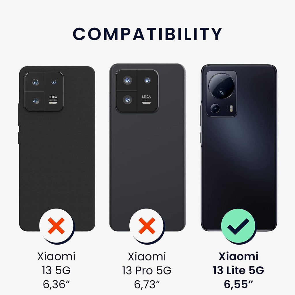 KWmobile Θήκη Σιλικόνης Xiaomi 13 Lite με Πλαίσιο Κάμερας - Black Matte (60982.47)