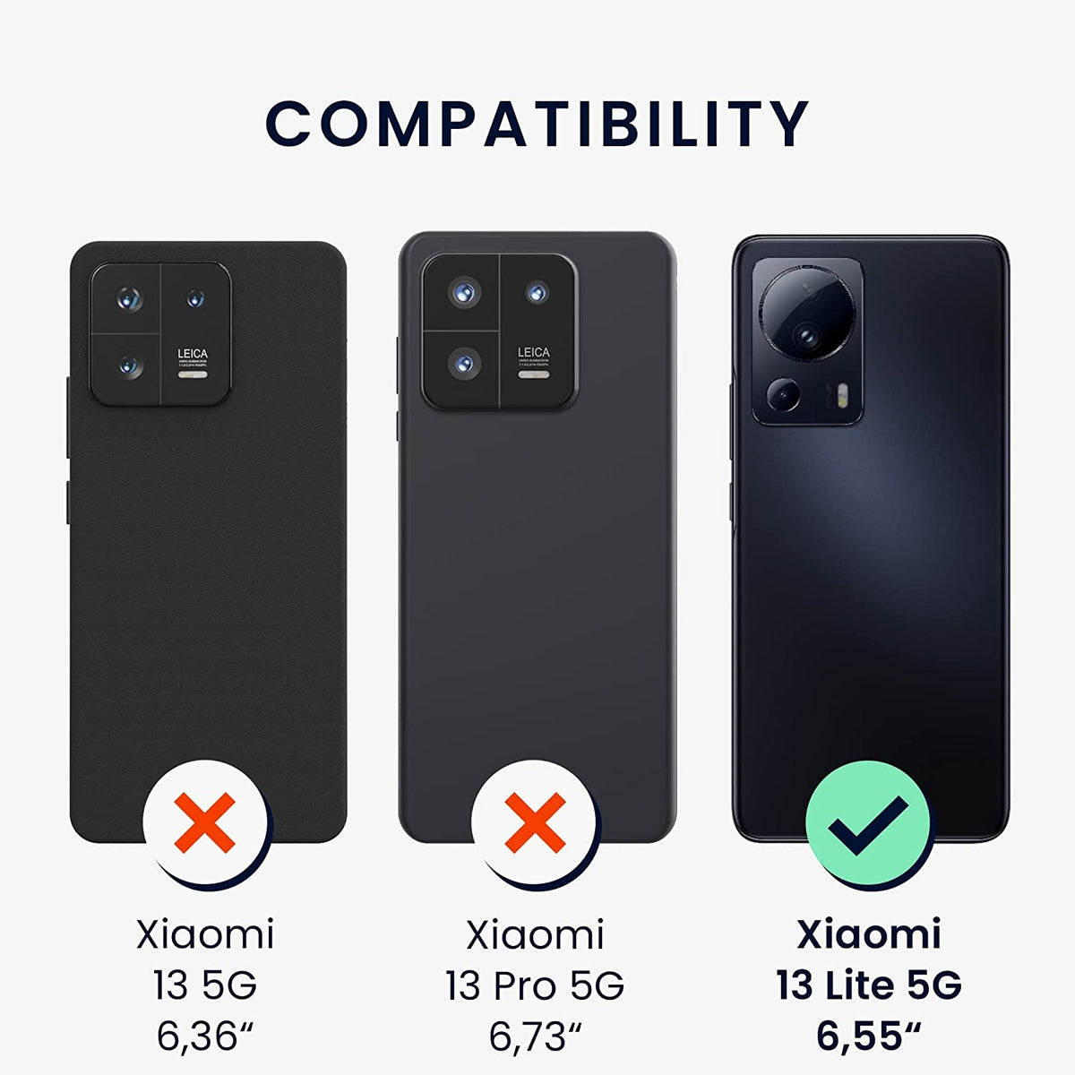 KWmobile Θήκη Σιλικόνης Xiaomi 13 Lite με Πλαίσιο Κάμερας - Black Matte (60982.47)