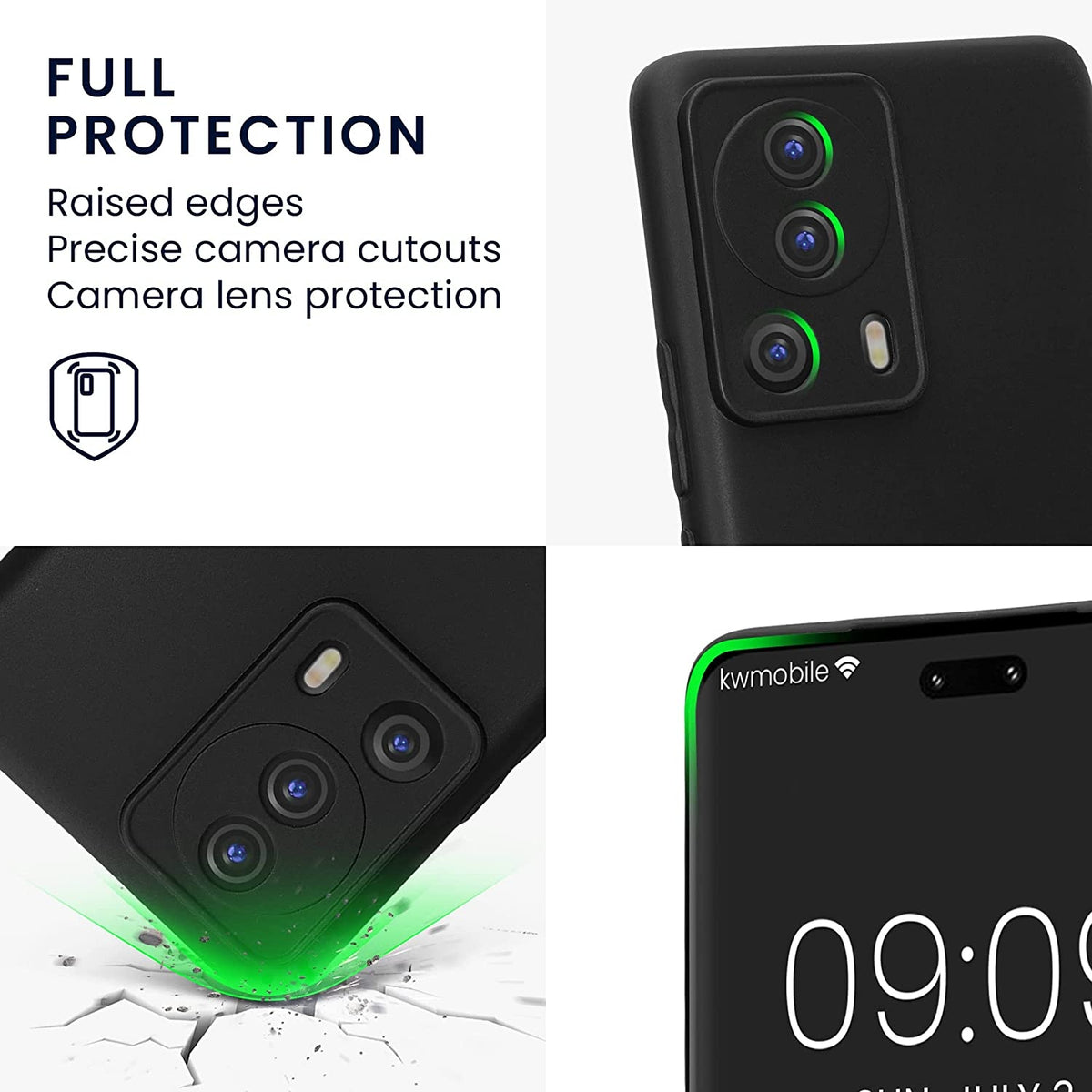 KWmobile Θήκη Σιλικόνης Xiaomi 13 Lite με Πλαίσιο Κάμερας - Black Matte (60982.47)