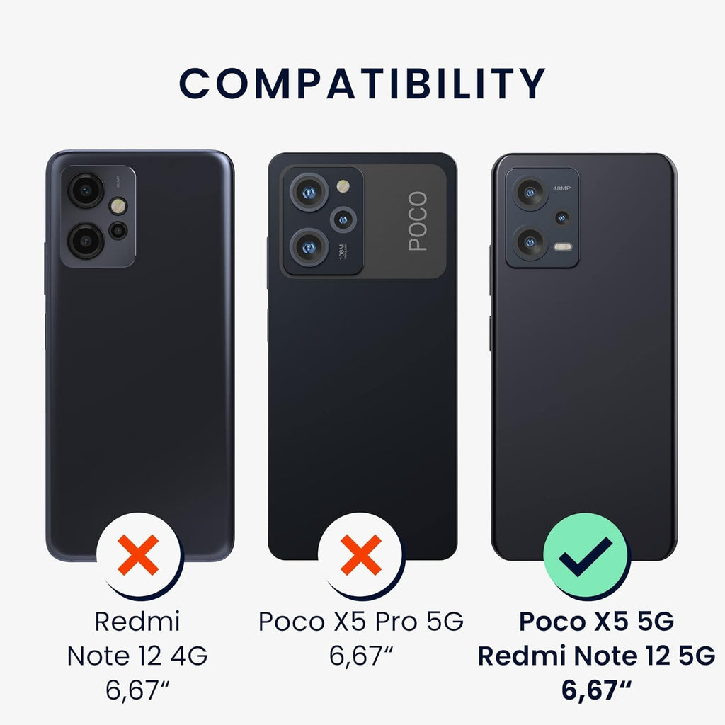 KWmobile Θήκη Σιλικόνης Xiaomi Redmi Note 12 5G / Poco X5 με Πλαίσιο Κάμερας - Teal Matte (60887.57)