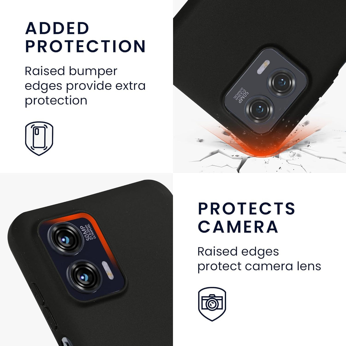 KWmobile Θήκη Σιλικόνης Motorola Moto G73 - Black Matte (60832.47)
