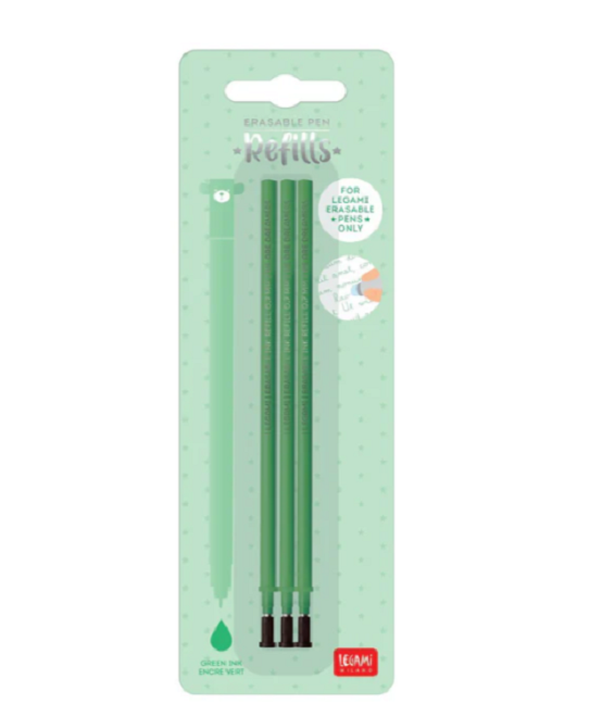 Legami Ανταλλακτικά Μελάνια Erasable Pen 0.7mm Πράσινο (3 Τεμάχια)