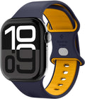 Λουράκι Apple Watch SE/11/10/9/8/7/6/5/4 (42/41/40mm) Spigen Nano Pop από Premium Σιλικόνη - Blueberry Navy (AMP09325)