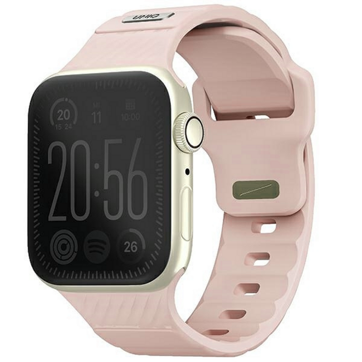 Λουράκι Apple Watch SE/11/10/9/8/7/6/5/4 (42/41/40mm) Uniq Stride Ανθεκτικό Αδιάβροχο από Premium Καουτσούκ FKM - Pale Pink (