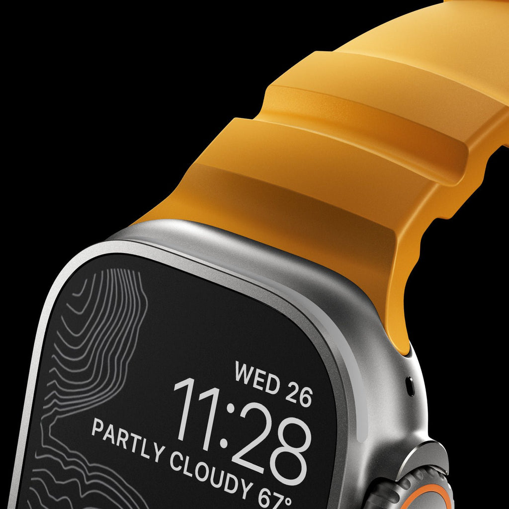 Λουράκι Apple Watch Ultra/SE/11/10/9/8/7/6/5/4 (49/46/45/44mm) Nomad Rocky Point Band Αδιάβροχο FKM & Τιτάνιο - Sol / Natural