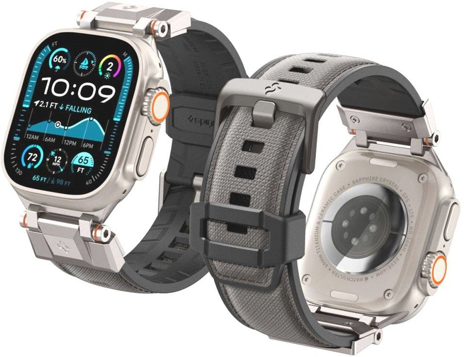 Λουράκι Apple Watch Ultra/SE/11/10/9/8/7/6/5/4 (49/46/45/44mm) Spigen DuraPro Armor Σιλικόνης - Gray (AMP09104)