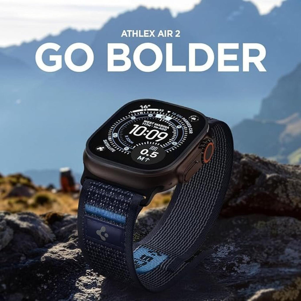 Λουράκι Apple Watch Ultra/SE/11/10/9/8/7/6/5/4 (49/46/45/44mm) Spigen Athlex Air 2 Υφασμάτινο - Active Navy Blue (AMP10608)