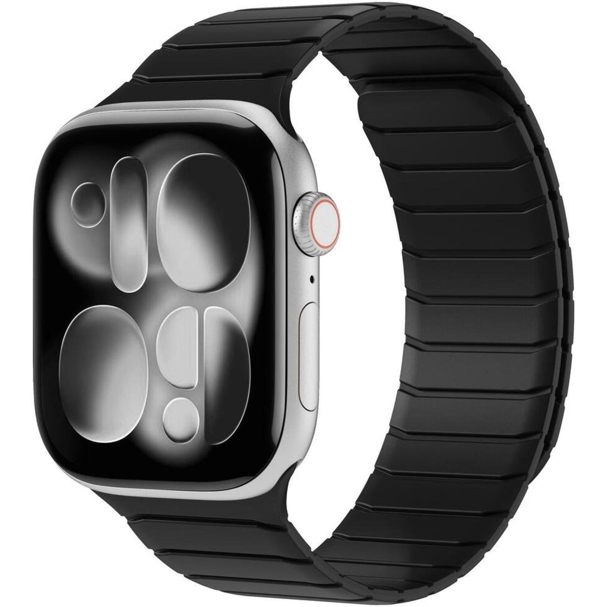 Λουράκι Apple Watch Ultra/SE/11/10/9/8/7/6/5/4 (49/46/45/44mm) Buddi Fuse Μαγνητικό Σιλικόνης - Black (8719246550997)