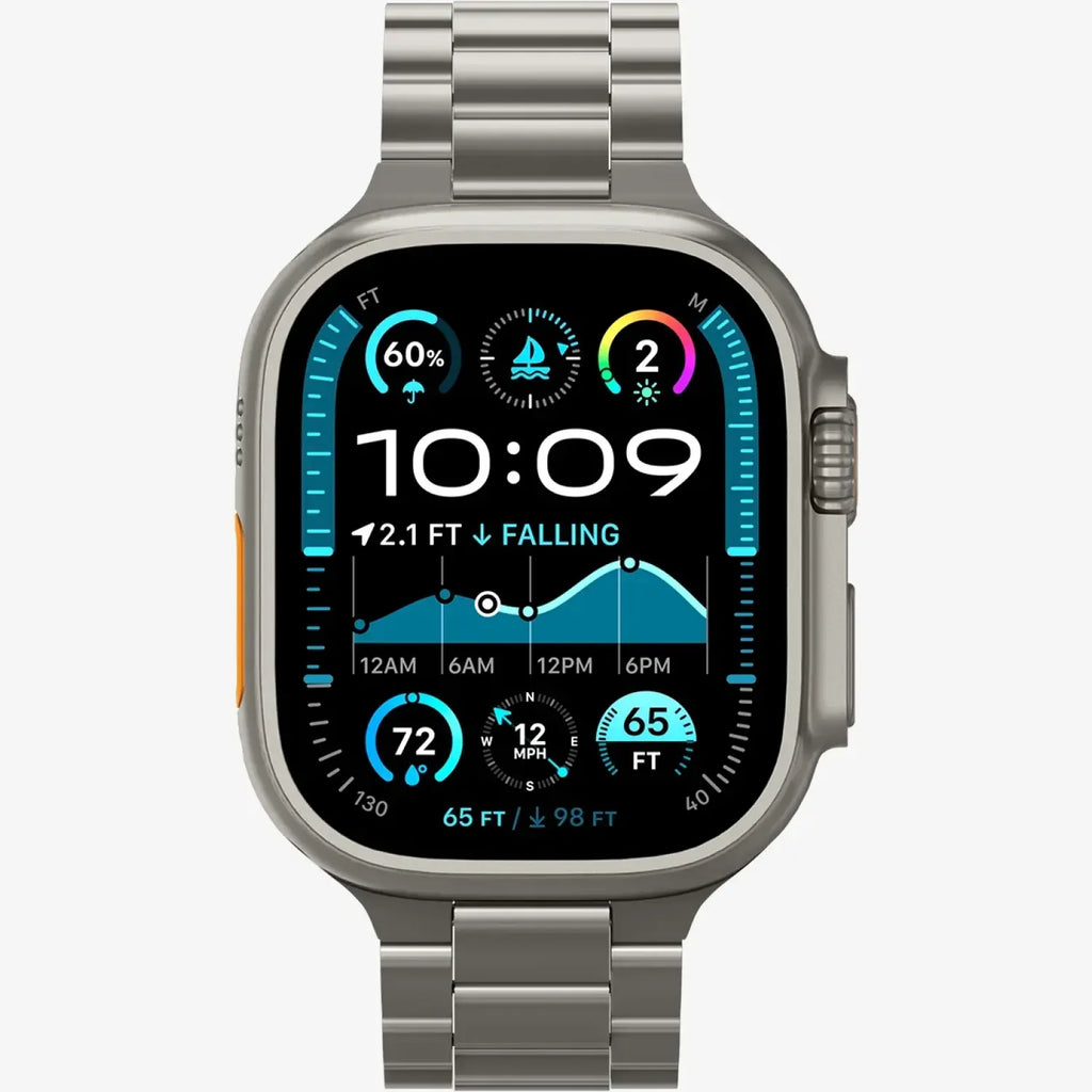 Λουράκι Apple Watch Ultra/SE/11/10/9/8/7/6/5/4 (49/46/45/44mm) Spigen Modern Fit Titanium από Premium Τιτάνιο - Natural Titan