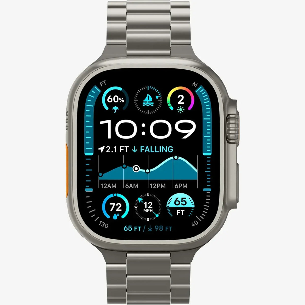 Λουράκι Apple Watch Ultra/SE/11/10/9/8/7/6/5/4 (49/46/45/44mm) Spigen Modern Fit Titanium από Premium Τιτάνιο - Natural Titan