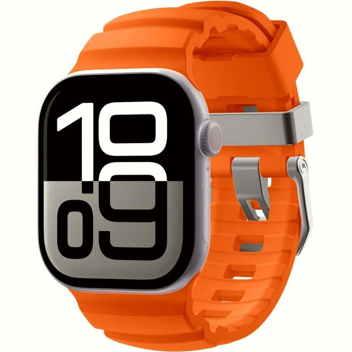 Λουράκι Apple Watch Ultra/SE/12/11/10/9/8/7/6/5/4 (49/46/45/44mm) Spigen WBS2 Σιλικόνης - Orange (AMP10509)