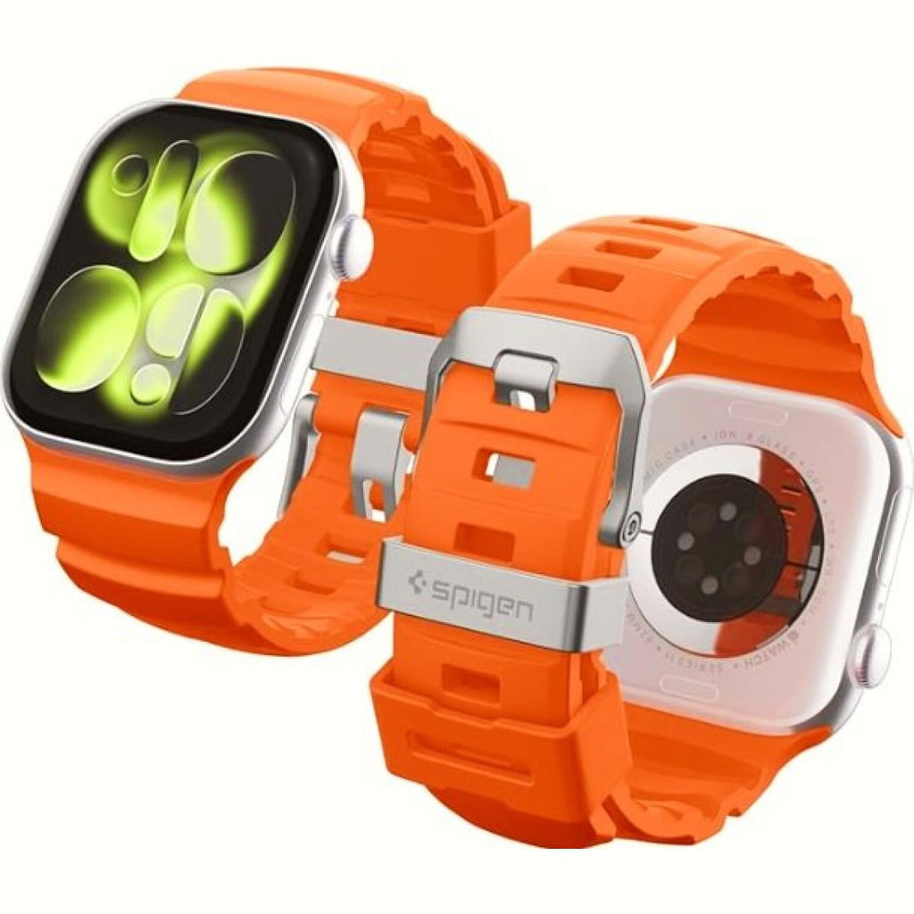 Λουράκι Apple Watch Ultra/SE/12/11/10/9/8/7/6/5/4 (49/46/45/44mm) Spigen WBS2 Σιλικόνης - Orange (AMP10509)