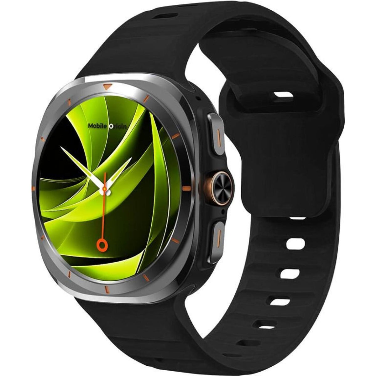 Λουράκι Samsung Galaxy Watch Ultra2 / Ultra1 2026 / 2025 / 2024 47mm Mobile Origin Easy Strap Σιλικόνης - Black (MO-SGWU-BLK)