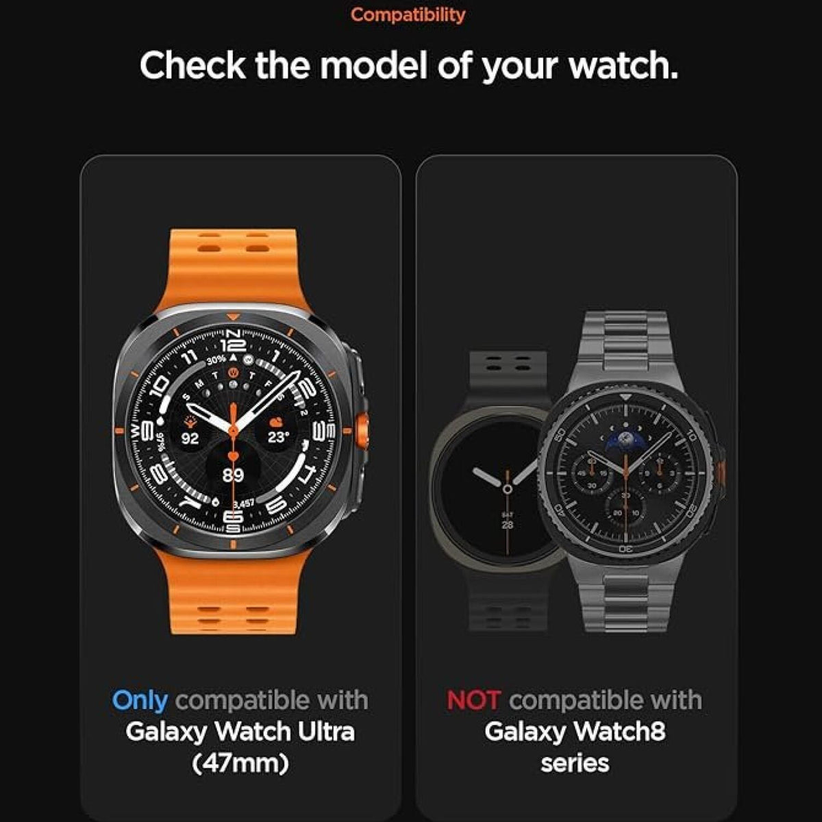 Λουράκι Samsung Galaxy Watch Ultra2 / Ultra1 2026 / 2025 / 2024 47mm Spigen WBF0 Υφασμάτινο - Black (AMP10146)