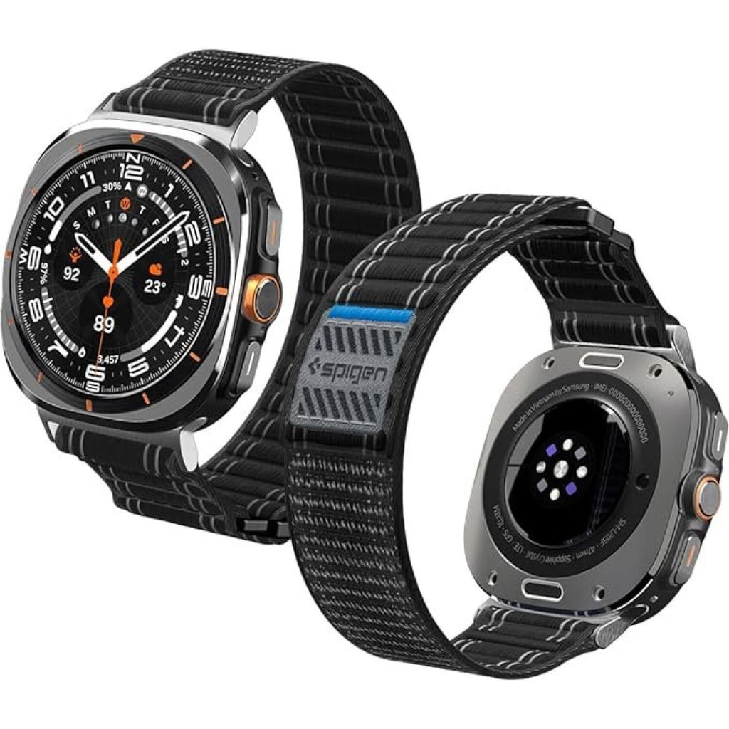 Λουράκι Samsung Galaxy Watch Ultra2 / Ultra1 2026 / 2025 / 2024 47mm Spigen WBF0 Υφασμάτινο - Black (AMP10146)