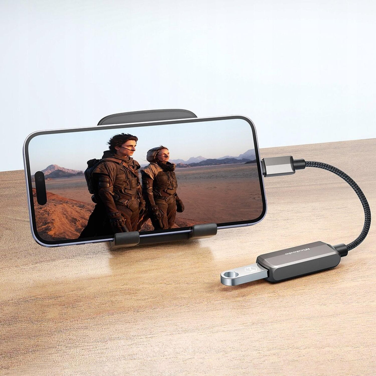 Αντάπτορας Mcdodo 2 in 1 OTG Adapter Lightning (Male) σε USB-A 3.0 (Female) & Lightning (Female) - Dark Grey