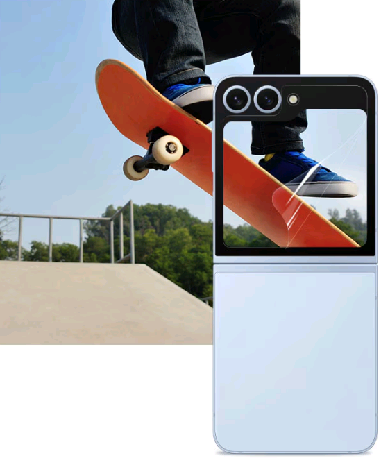 Μεμβράνη Προστασίας Εξωτερικής Οθόνης - Samsung Galaxy Z Flip6 - Official Samsung Anti-Reflecting Film - 2 Τεμάχια - Transpar