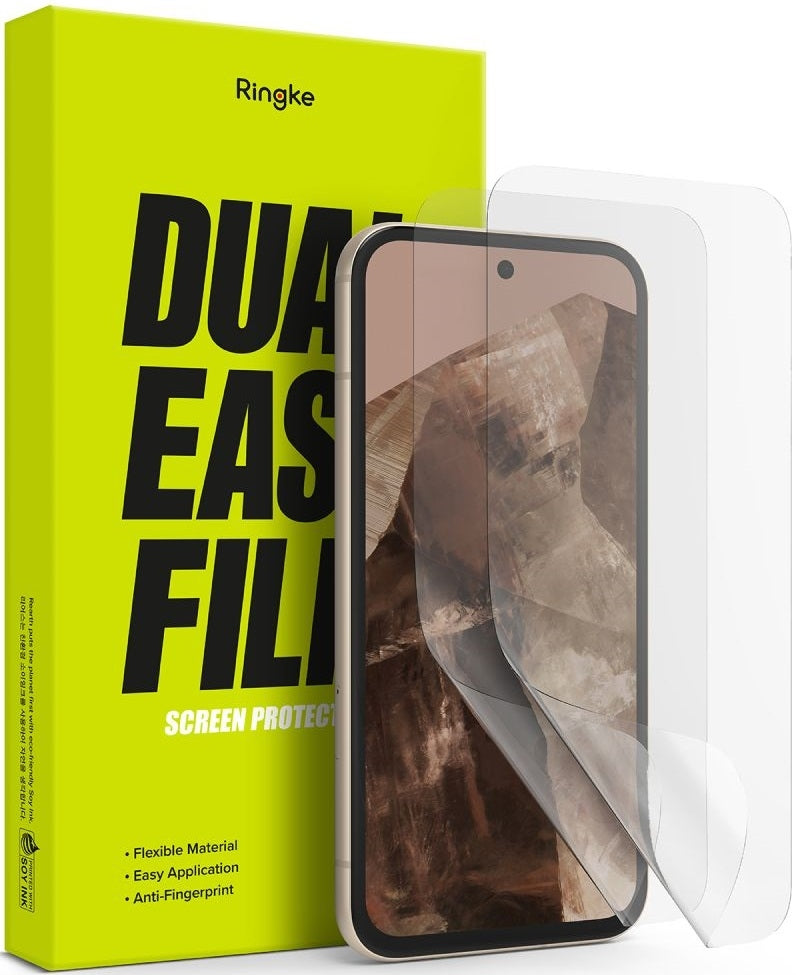 Μεμβράνη Προστασίας Οθόνης - Google Pixel 8a - Ringke Dual Easy Film - 2 Τεμάχια - Clear (8809961785917)
