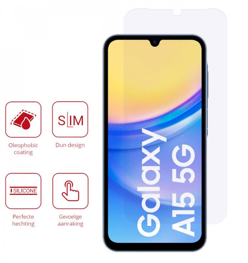 Μεμβράνη Προστασίας Samsung Galaxy A15 Rosso Ultra Clear Screen Protector Οθόνης 2 Τεμάχια - Clear (8719246436826)