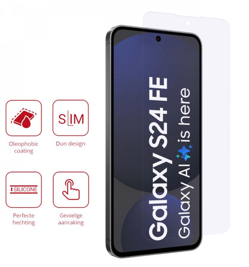 Μεμβράνη Προστασίας Samsung Galaxy S24 FE Rosso Ultra Clear Screen Protector Οθόνης 2 Τεμάχια - Clear (8719246458729)