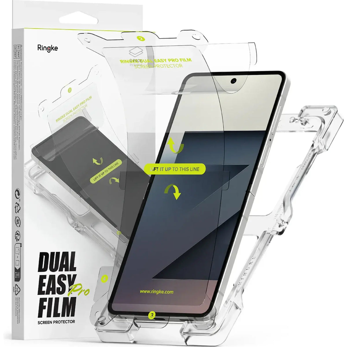 Μεμβράνη Προστασίας Samsung Galaxy Z Flip7 Ringke Dual Easy Pro Film Εσωτερικής Μεγάλης Οθόνης 2 Τεμάχια - Clear (88002938558