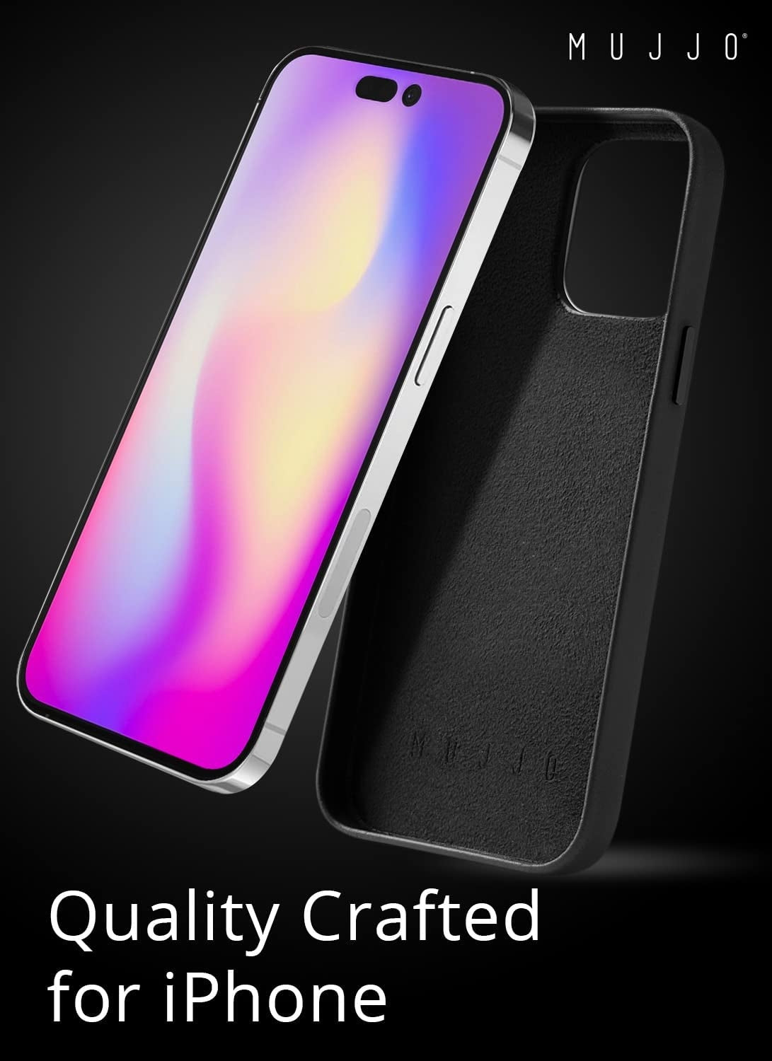 MUJJO Full Leather Wallet Case - Δερμάτινη Θήκη-Πορτοφόλι Apple iPhone 14 Pro Max - Black (MUJJO-CL-030-BK)