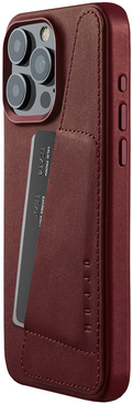 MUJJO Full Leather Wallet Case - Δερμάτινη Θήκη-Πορτοφόλι MagSafe - Apple iPhone 15 Pro Max - Burgundy (MUJJO-CL-042-BN)