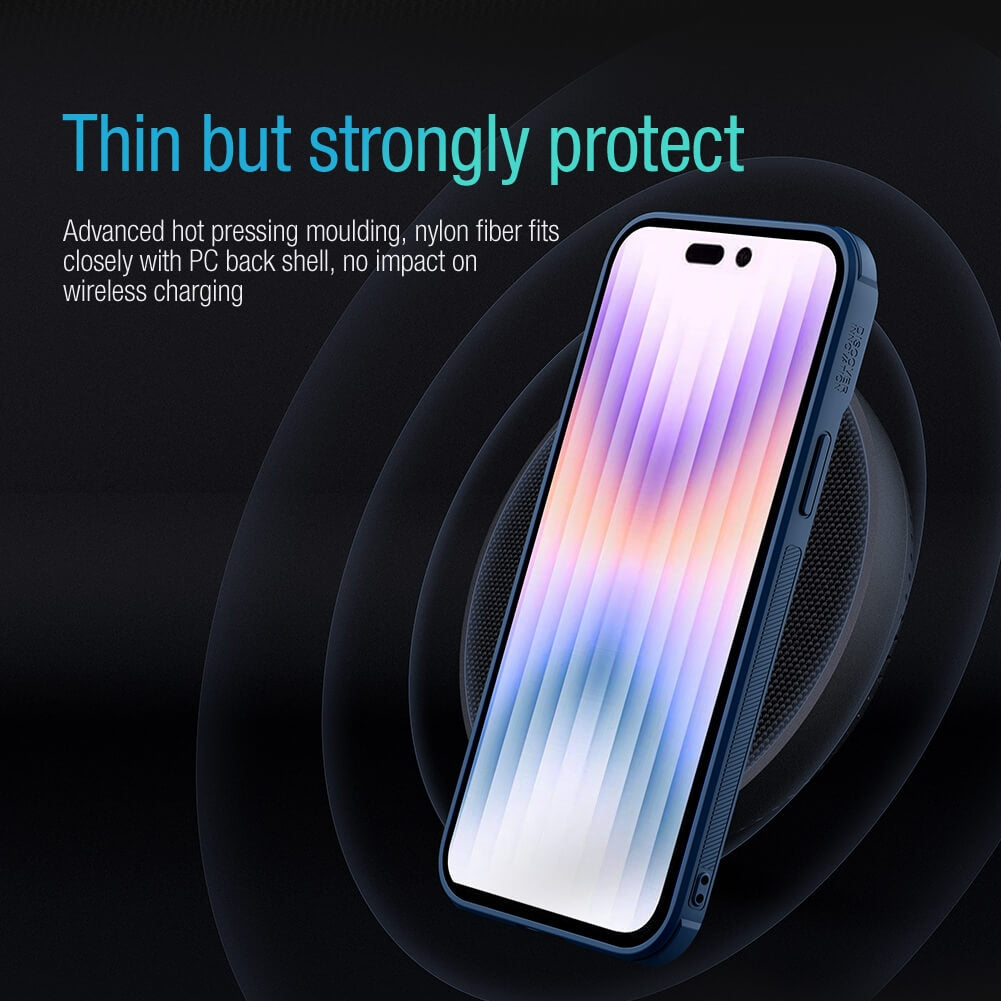 Nillkin Textured S - Σκληρή Θήκη με Κάλυμμα για την Κάμερα - Apple iPhone 14 Pro - Blue (6902048249578)