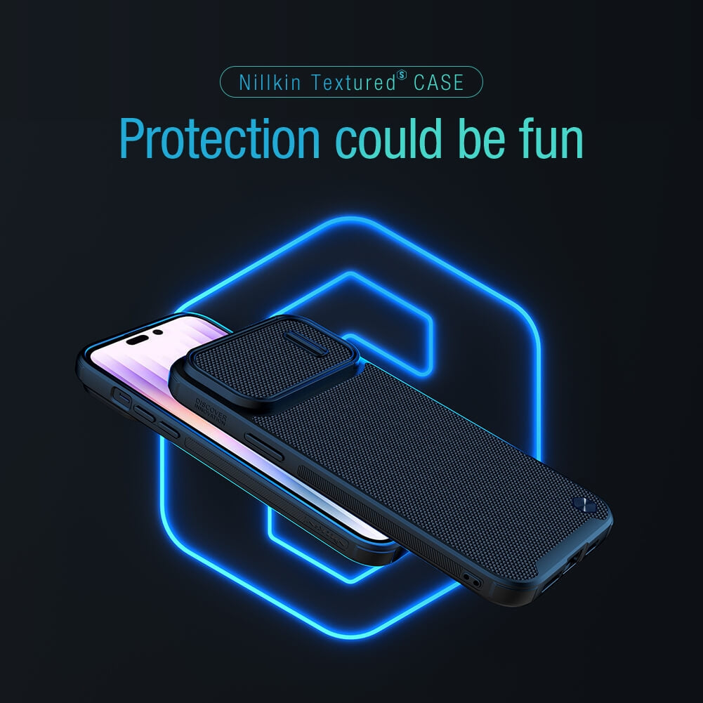 Nillkin Textured S - Σκληρή Θήκη με Κάλυμμα για την Κάμερα - Apple iPhone 14 Pro - Blue (6902048249578)