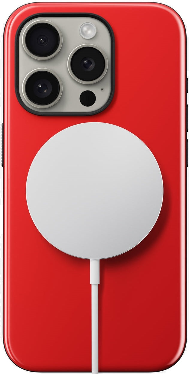 Nomad Sport Case - Σκληρή Θήκη MagSafe με TPU Bumper - Apple iPhone 15 Pro - Night Watch Red (NM01586285)