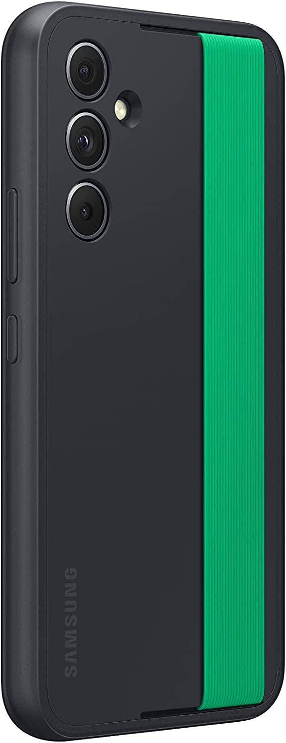 Official Samsung Haze Grip Cover - Θήκη με Λουράκι Χειρός - Samsung Galaxy A54 - Black (EF-XA546CBEGWW)