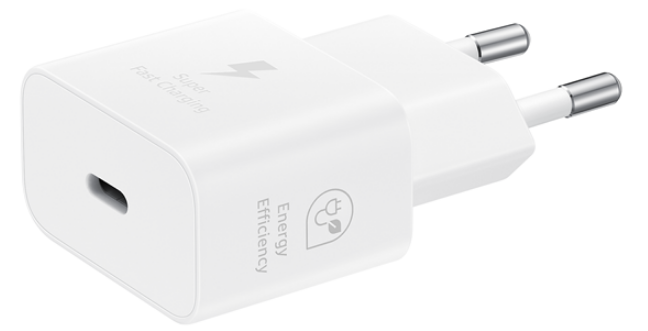 Official Samsung T2510 Fast Travel Charger - Ταχυφορτιστής Ταξιδιού / Αντάπτορας με 1 x Type-C - 25W - White (EP-T2510NWEGEU)