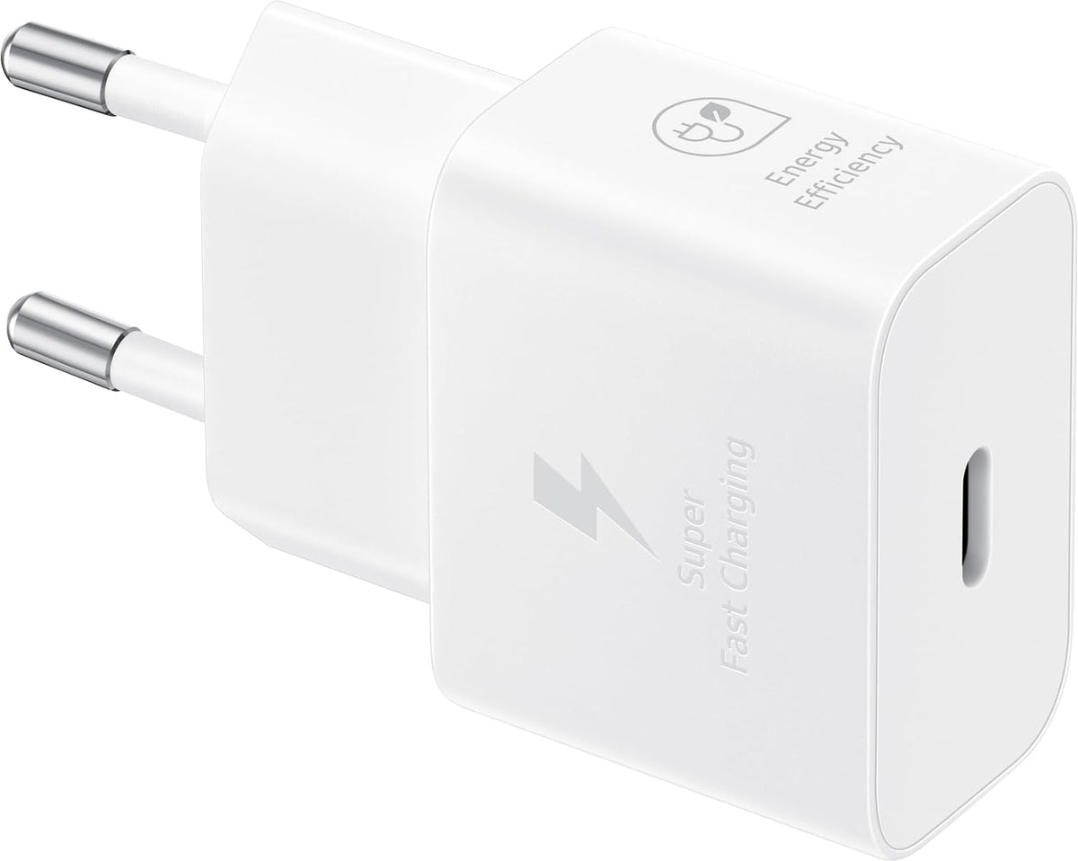 Official Samsung T2510 Fast Travel Charger - Ταχυφορτιστής Ταξιδιού / Αντάπτορας με 1 x Type-C - 25W - White (EP-T2510NWEGEU)