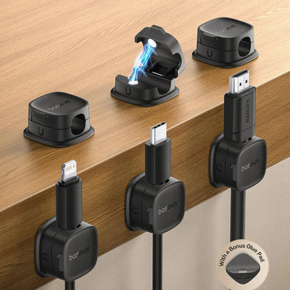 Baseus Lite Series Magnetic Cable Organizer Μαγνητικό Σετ Οργάνωσης Καλωδίων 3τμχ - Black